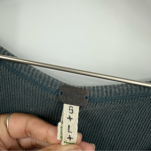 We The Free Coastline Peplum Top Size Large Boho Whimsical Fairy Button Up - Picture 2 of 10